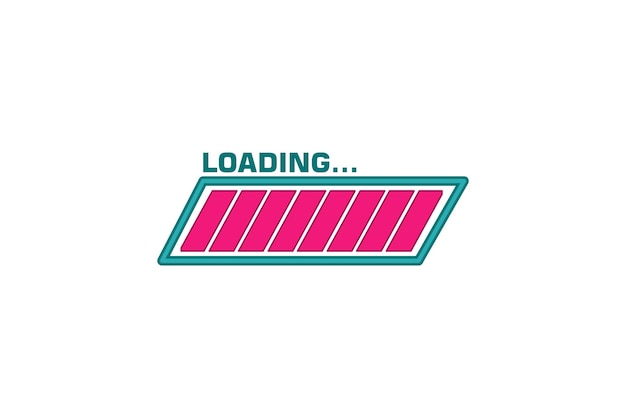 Vector ontwerp van de loading progress bar sticker