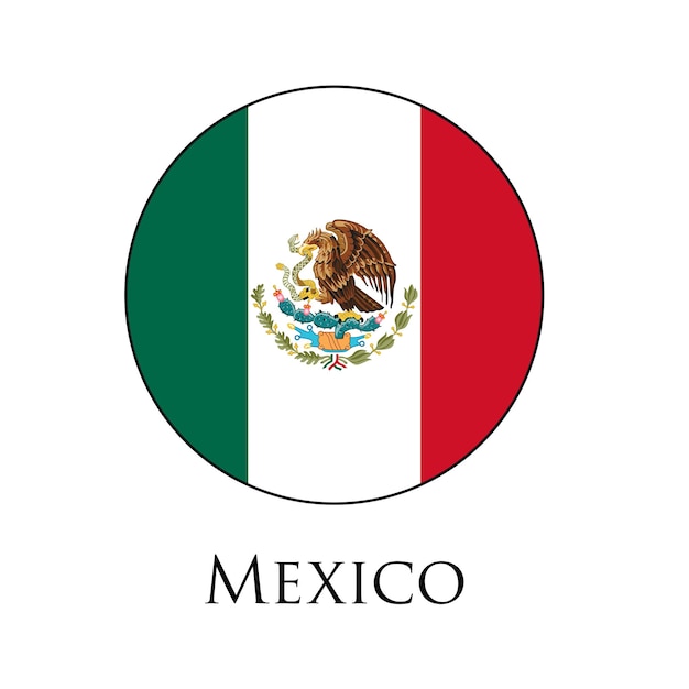 Vector ontwerp van de mexicaanse vlag