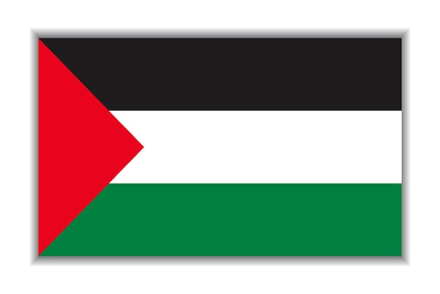 Ontwerp van de nationale vlag van de Palestijnse vector