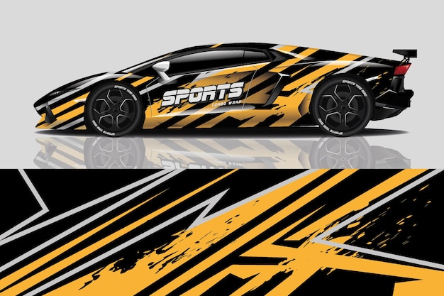 Vector ontwerp van de omslag van het embleem van de auto van de sport