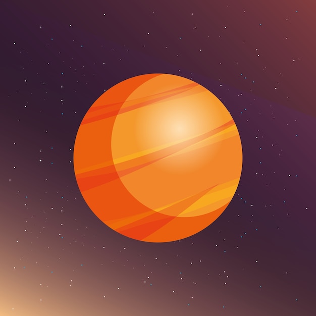 Ontwerp van de ruimtevaart planeten