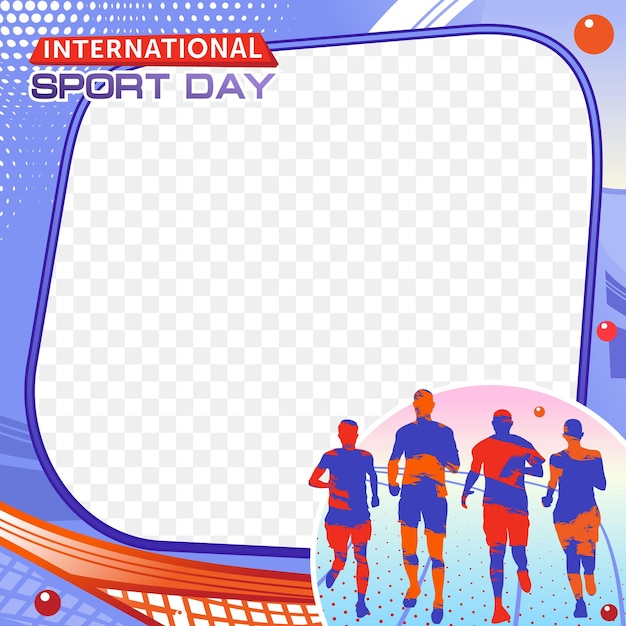 Ontwerp van de spandoek van de marathon sport Lopende silhouet illustratie Vector