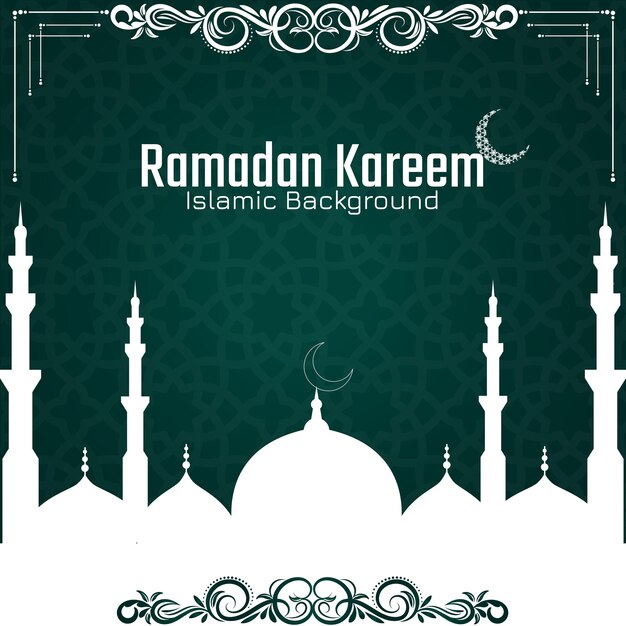 Ontwerp van de spandoek van de wenskaart van Ramadan Kareem