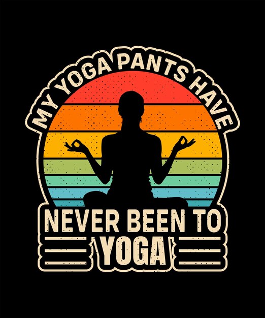 Vector ontwerp van de t-shirt van de yoga vintage retro t-shirtontwerp