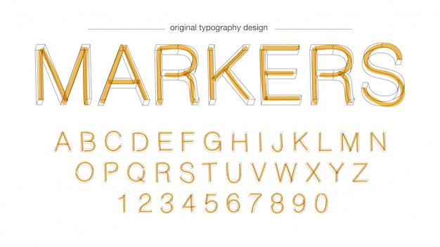 Ontwerp van de typografie van de abstracte markering