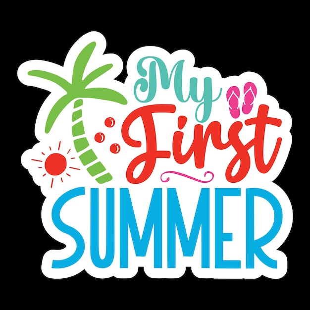 Vector ontwerp van de zomersticker