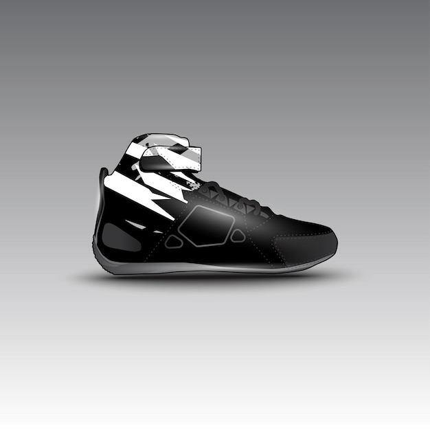 ontwerp van dragraceschoenen met gravis racing vectormotief