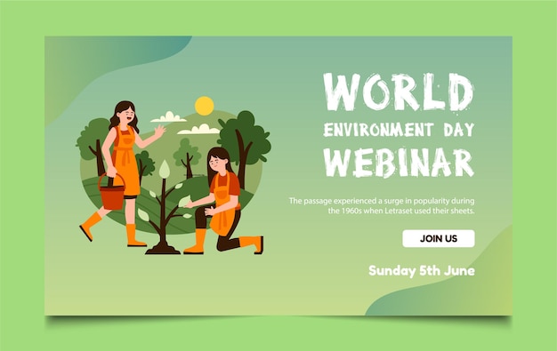 Vector ontwerp van een banner voor de dag van het milieuonderwijs