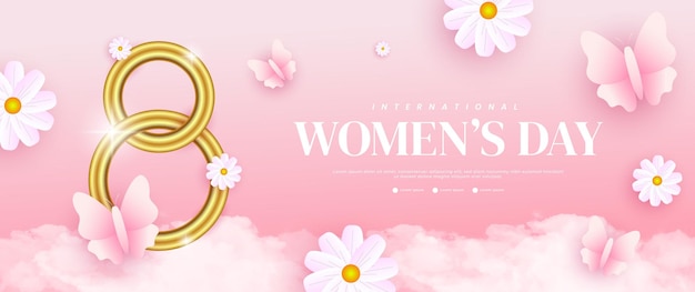 Ontwerp van een banner voor de Internationale Vrouwendag