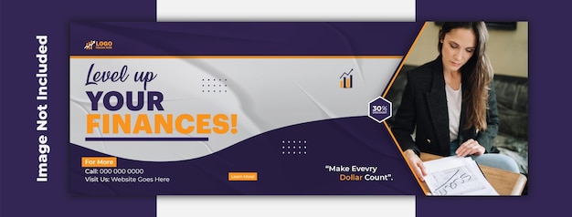 Ontwerp van een sjabloon voor een promotie-coverbanner voor financiële diensten