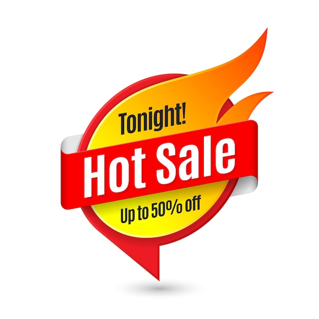 Ontwerp van een sjabloon voor het etiket van de promotie-tag van de hot sale