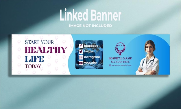 Ontwerp van een sjabloon voor LinkedIn Doctor Banner