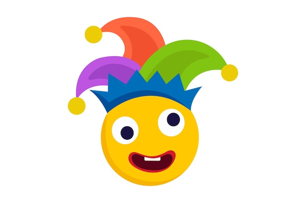 Ontwerp van een sticker voor de dag van de dwaas