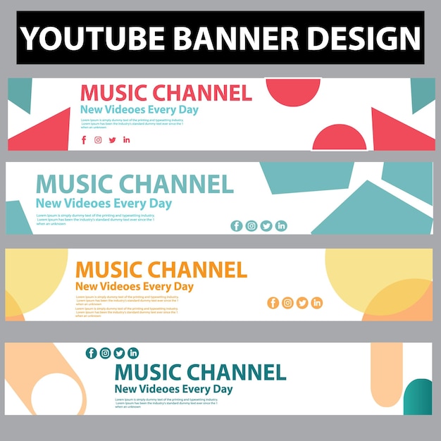 ontwerp van een youtube-banner