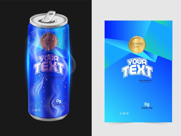 Ontwerp van etiketten voor frisdrankblikken