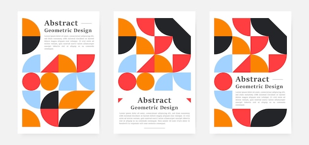 Ontwerp van geometrische illustraties omslag