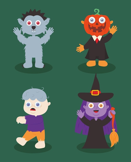 Ontwerp van Halloween-personages