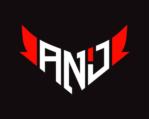 Vector ontwerp van het anj-logo