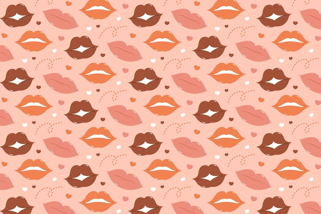 Vector ontwerp van het lippenpatroon