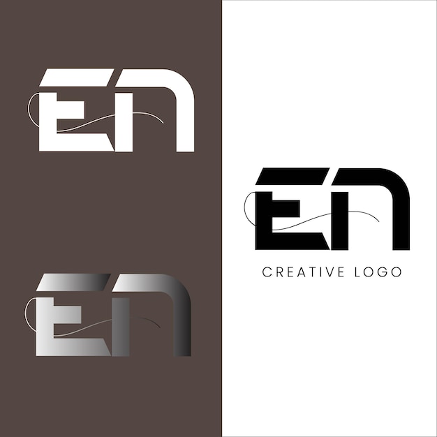 ontwerp van het logo met de eerste letter