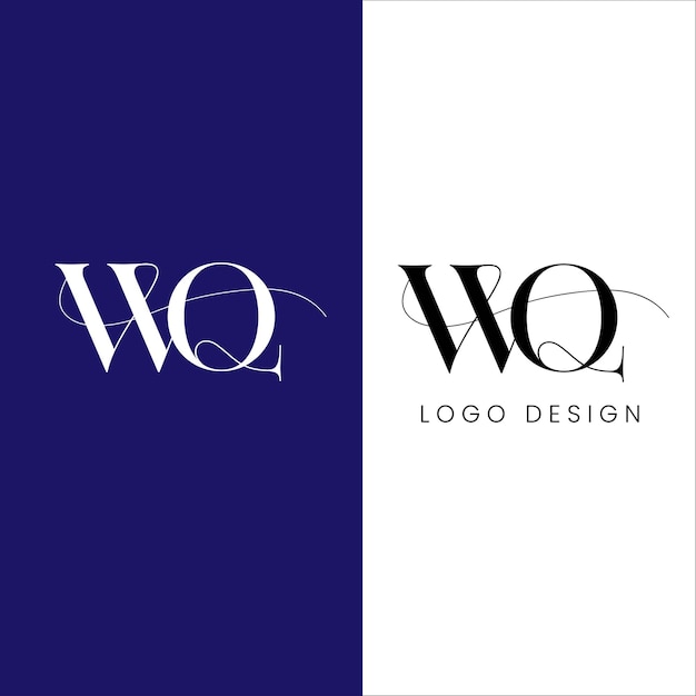 Ontwerp van het logo met de initiële letter QW
