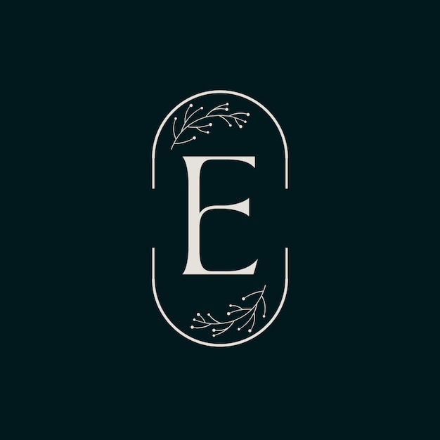 Ontwerp van het logo met de letter E