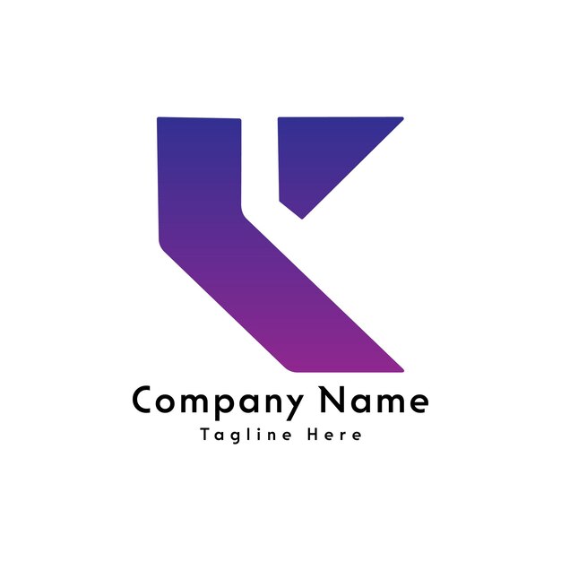 Ontwerp van het logo met de letter K