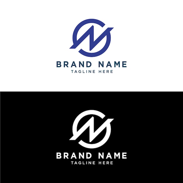 Ontwerp van het logo met de letter N O
