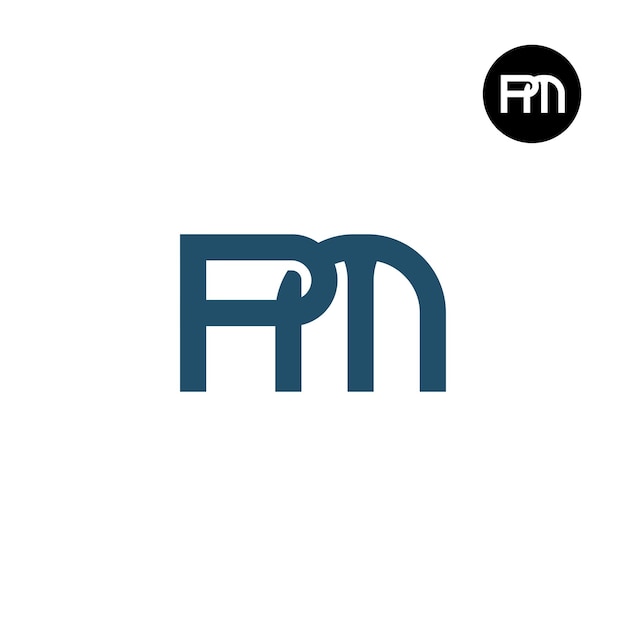 Ontwerp van het logo met de letter PM Monogram