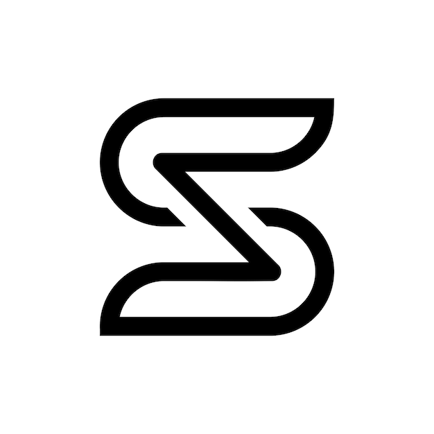 Ontwerp van het logo met de letter S