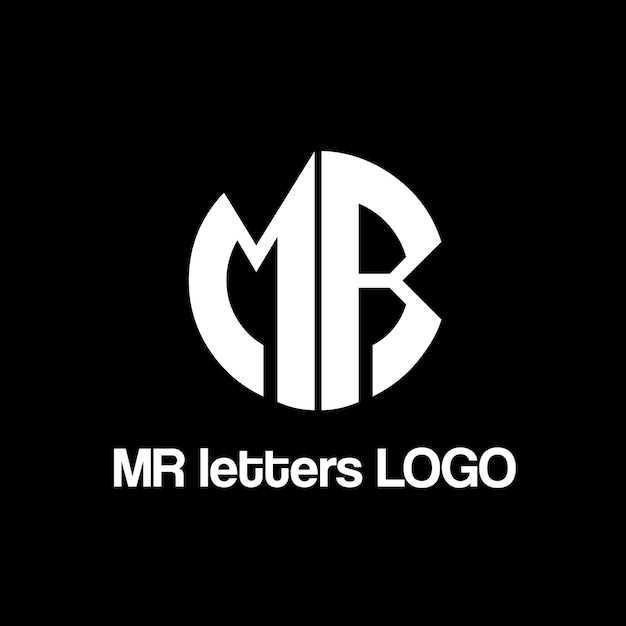 Ontwerp van het logo met MR-lettervector