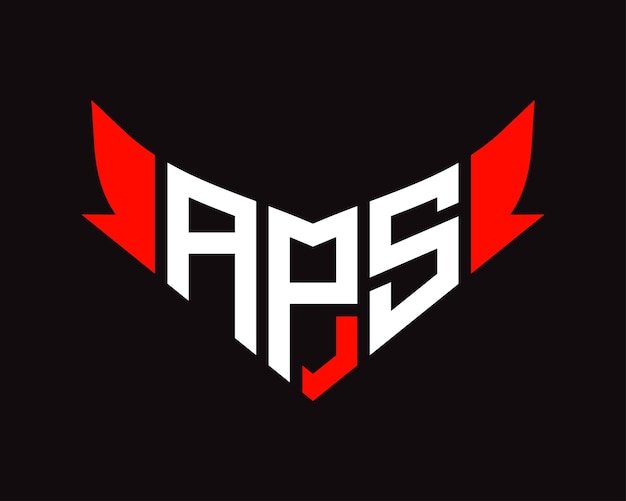 Vector ontwerp van het logo van de aps-brief