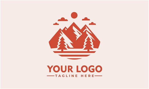 Ontwerp van het logo van de berg Vintage Logo Mountain Vector