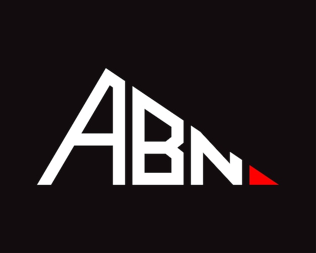 Vector ontwerp van het logo van de driehoekige letter abn