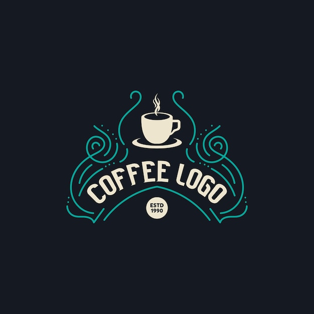 ontwerp van het logo van de koffie