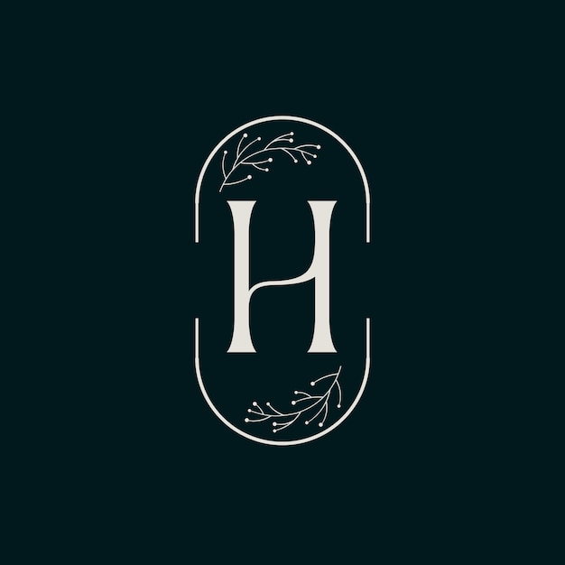 ontwerp van het logo van de letter h