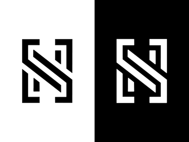 Vector ontwerp van het logo van de letter hn