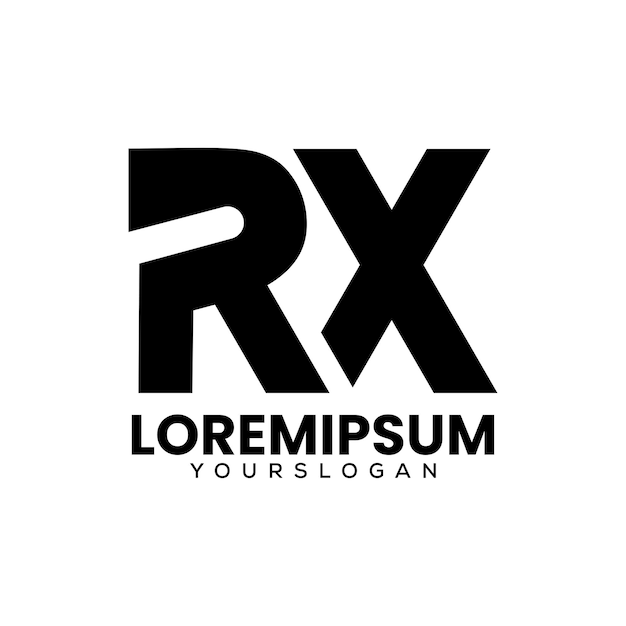 Vector ontwerp van het logo van de letter r en x