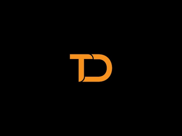 Vector ontwerp van het logo van de td