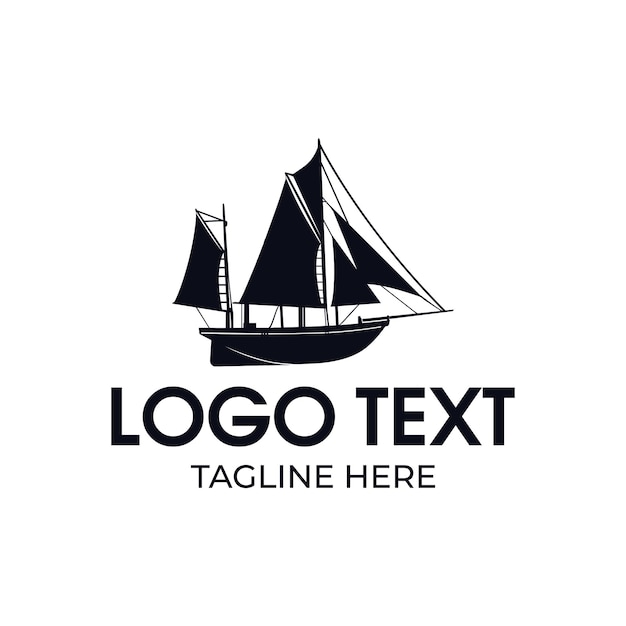 ontwerp van het logo van een zeilboot