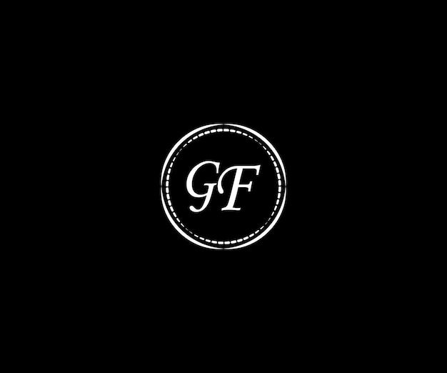 Vector ontwerp van het logo van gf letter