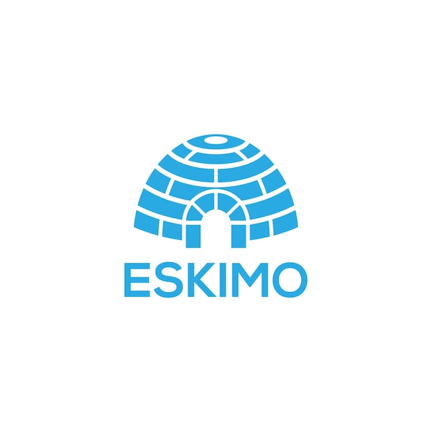 Ontwerp van het logo van het huis van de Eskimo