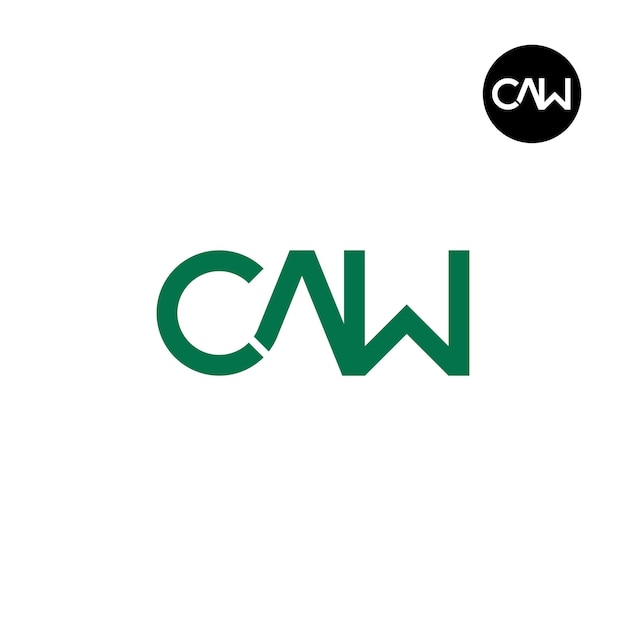Ontwerp van het logo van het lettermonogram van CAW