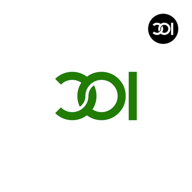 Ontwerp van het logo van het lettermonogram van de COI