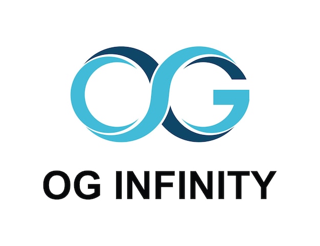 Vector ontwerp van het logo van infinity met de letters o en g