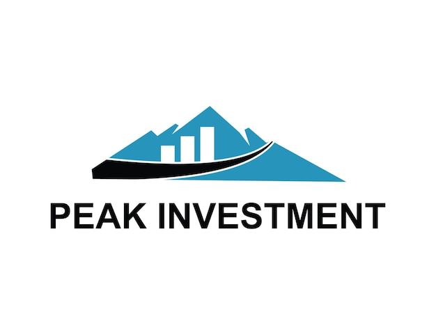 Vector ontwerp van het logo van peak investment