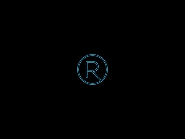 Vector ontwerp van het logo van r