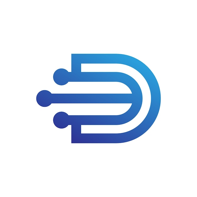 Vector ontwerp van het logo van tech d