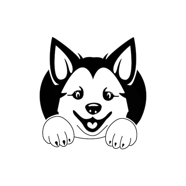 Vector ontwerp van het puppy-logo