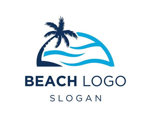 Ontwerp van het strandlogo